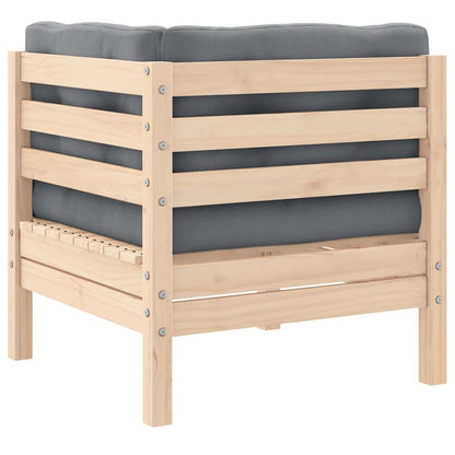 2-seater Garden Sofa Set of 2 Gray