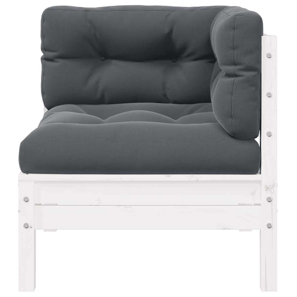 2-seater Garden Sofa Set of 2 White, Gray