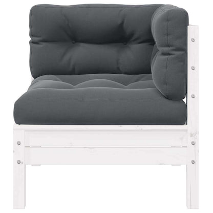 2-seater Garden Sofa Set of 2 White, Gray