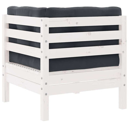 2-seater Garden Sofa Set of 2 White, Gray