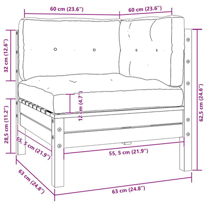2-seater Garden Sofa Set of 2 White, Gray