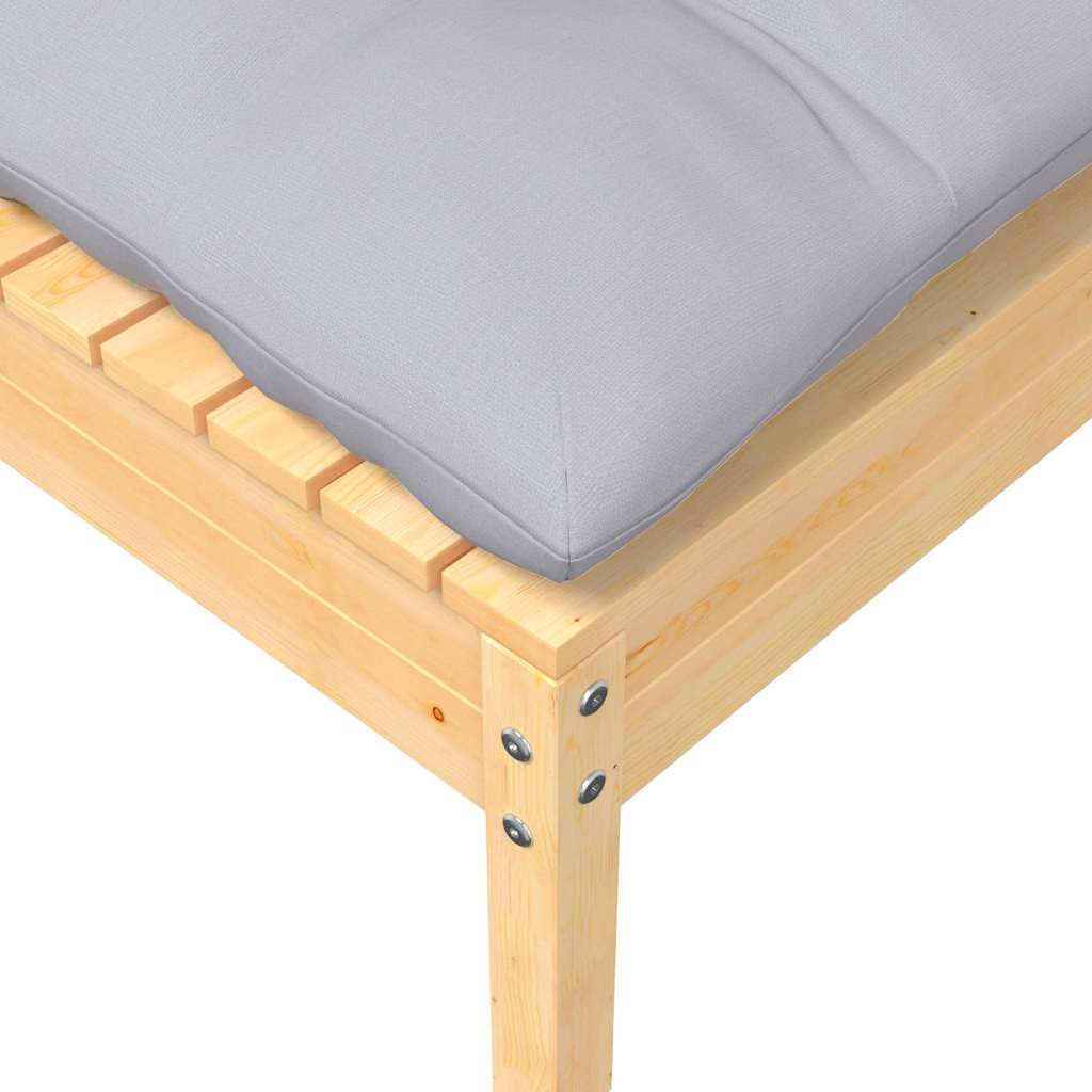 2-seater Garden Sofa Set of 2 Grey