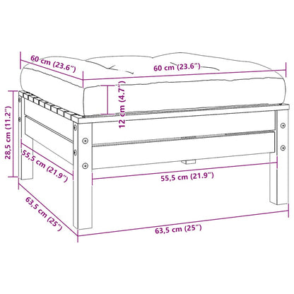 2-seater Garden Sofa Set of 2 Grey