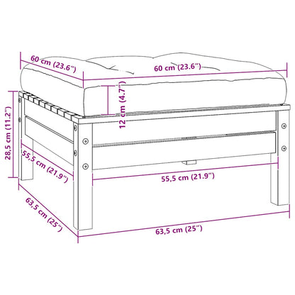 2-seater Garden Sofa Set of 2 Cream, Light Wood