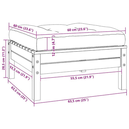 2-seater Garden Sofa Set of 2 White