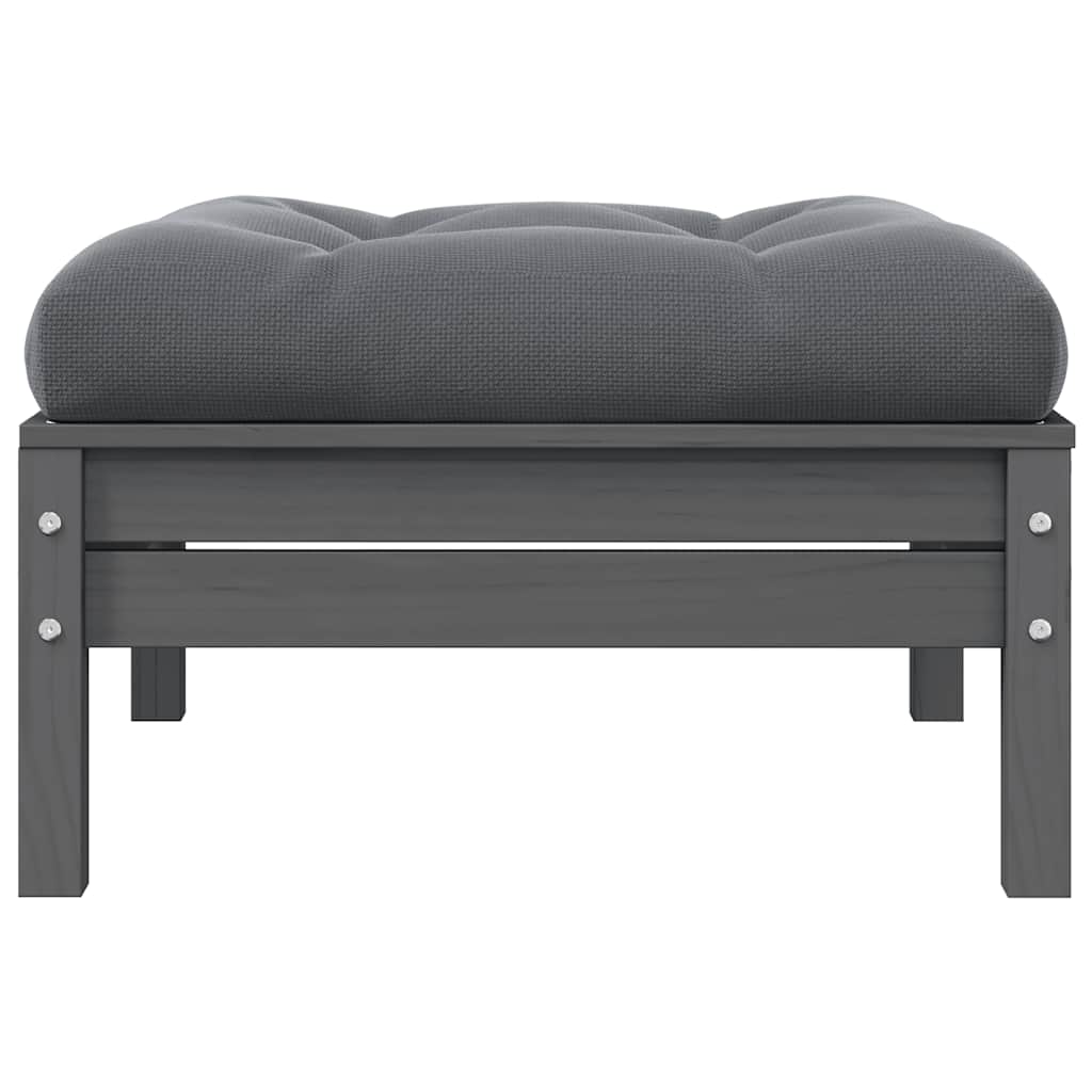 2-seater Garden Sofa Set of 2 Gray