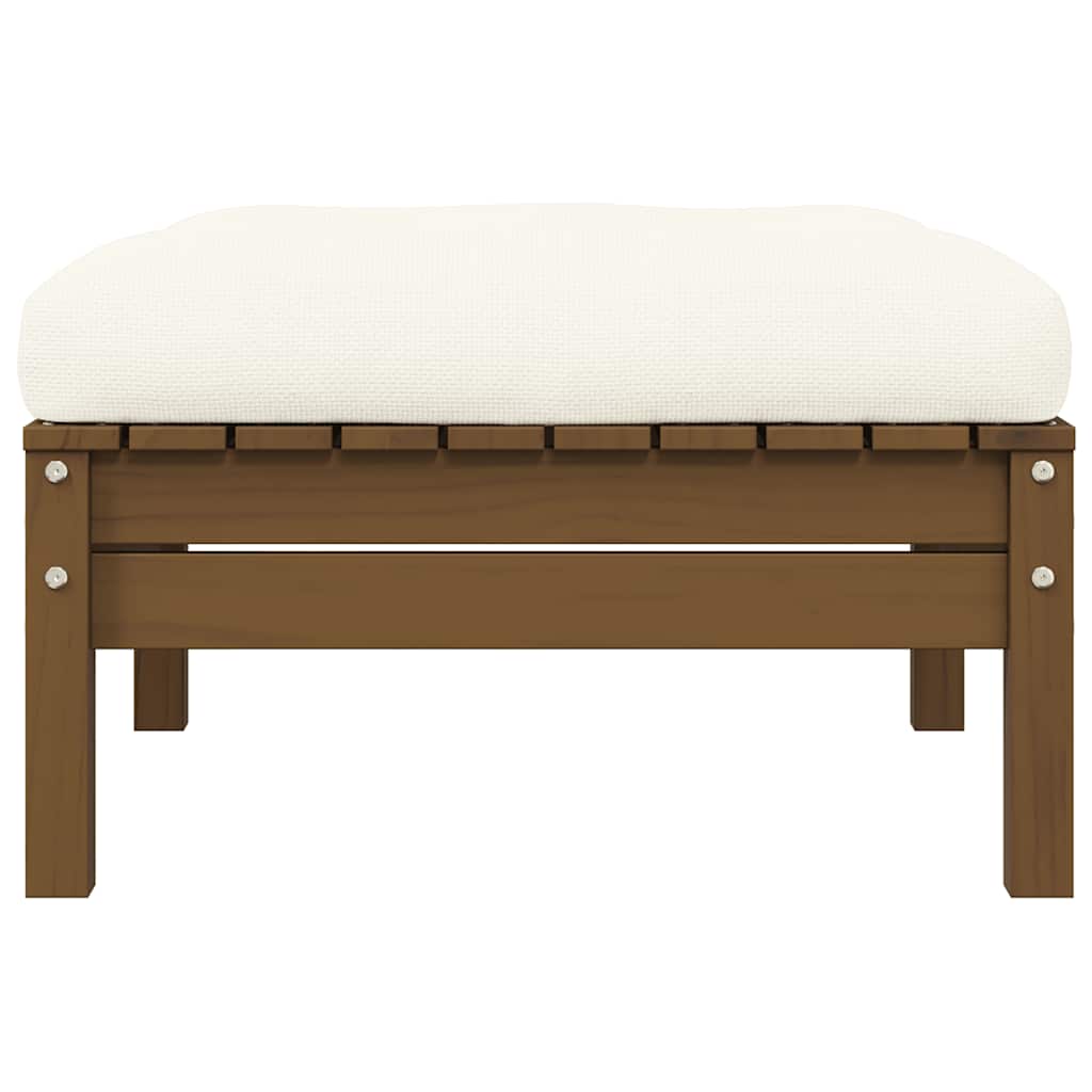 2-seater Garden Sofa Set of 2 Honey brown