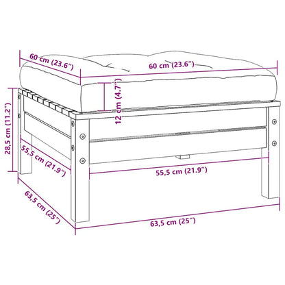 2-seater Garden Sofa Set of 2 Honey brown