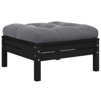 2-seater Garden Sofa Set of 2 Black