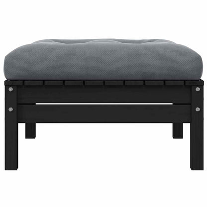 2-seater Garden Sofa Set of 2 Black