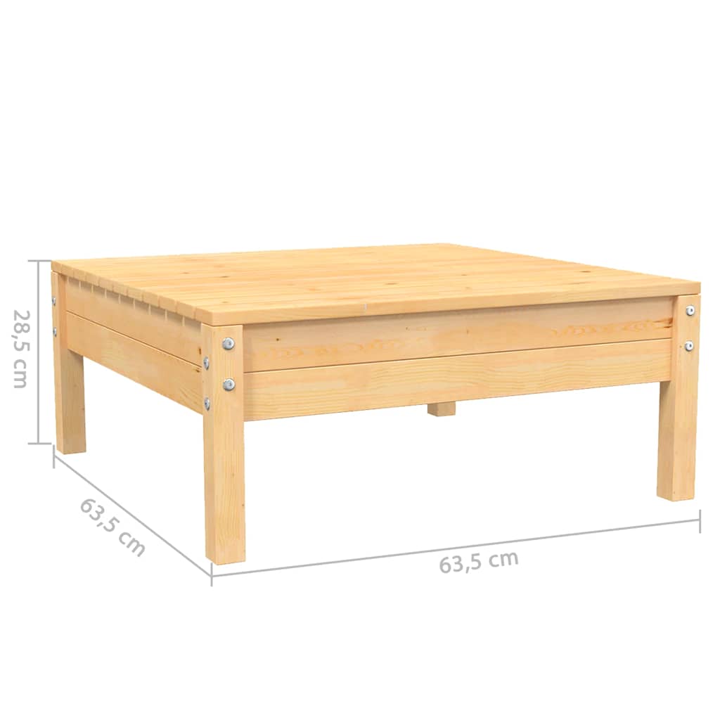 3 Piece Patio Lounge Set with Gray Cushions Solid Pinewood