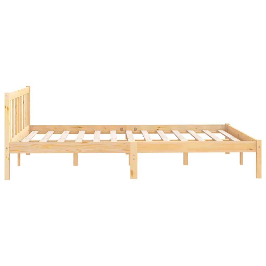 810062 vidaXL Bed Frame without Mattress Solid Wood 140x190 cm