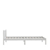 810073 vidaXL Bed Frame without Mattress White Solid Wood 100x200 cm