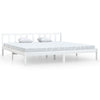 810103 vidaXL Bed Frame without Mattress White Solid Wood 200x200 cm