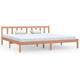 Bed Frame Honey Brown Solid Pinewood 200x200 cm