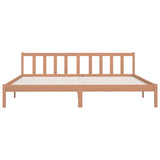Bed Frame Honey Brown Solid Pinewood 200x200 cm