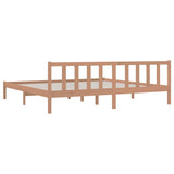 Bed Frame Honey Brown Solid Pinewood 200x200 cm