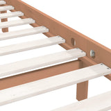Bed Frame Honey Brown Solid Pinewood 200x200 cm