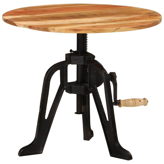 Side Table | Brown | Solid Acacia wood | Adjustable | Height-Adjustable