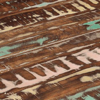 Dining Table Ø110x78 cm Solid Wood Reclaimed and Steel