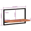 Wall Shelves 2 pcs 60x25x35 cm Solid Wood Acacia and Steel
