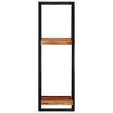 Wall Shelves 2 pcs 25x25x75 cm Solid Wood Acacia and Steel