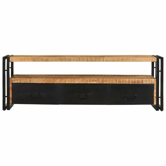 TV Cabinet | Mango wood brown, Black