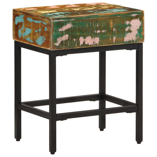 Side Table | Multicolour | Solid reclaimed wood | 40x30x51 cm