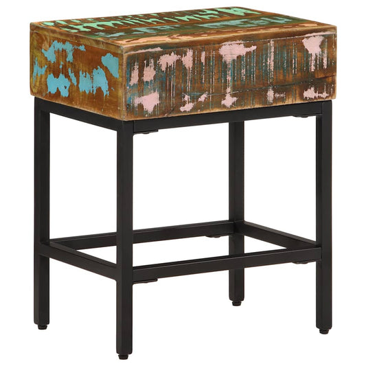 Side Table | Multicolour | Solid reclaimed wood | 40x30x51 cm
