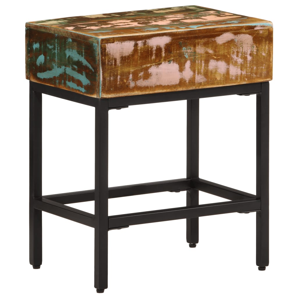 Side Table 40x30x51 cm Solid Wood Reclaimed