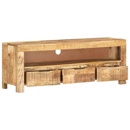 TV Cabinet 110x30x40 cm Rough Mango Wood