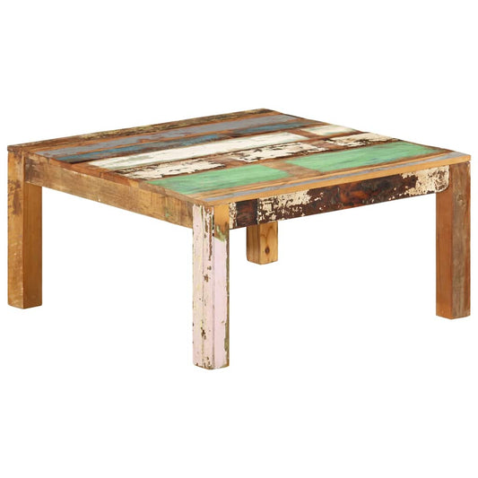 Coffee Table | Multicolour | Solid reclaimed wood | 80x80x40 cm | Durable