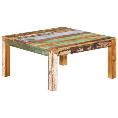 Coffee Table 31.5"x31.5"x15.7" Solid Reclaimed Wood