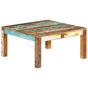Coffee Table 31.5"x31.5"x15.7" Solid Reclaimed Wood
