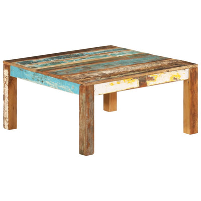 Coffee Table 31.5"x31.5"x15.7" Solid Reclaimed Wood