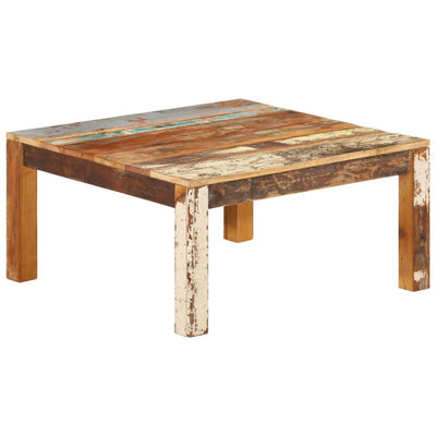 Coffee Table 31.5"x31.5"x15.7" Solid Reclaimed Wood
