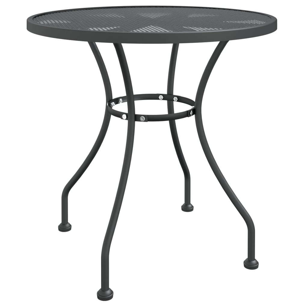 vidaXL Garden Table Anthracite Expanded Metal Mesh Medium Durable