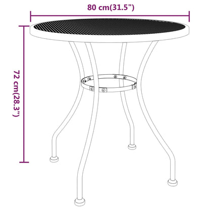 vidaXL Garden Table Anthracite Expanded Metal Mesh Medium Durable