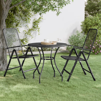 vidaXL Garden Table Anthracite Expanded Metal Mesh Medium Durable