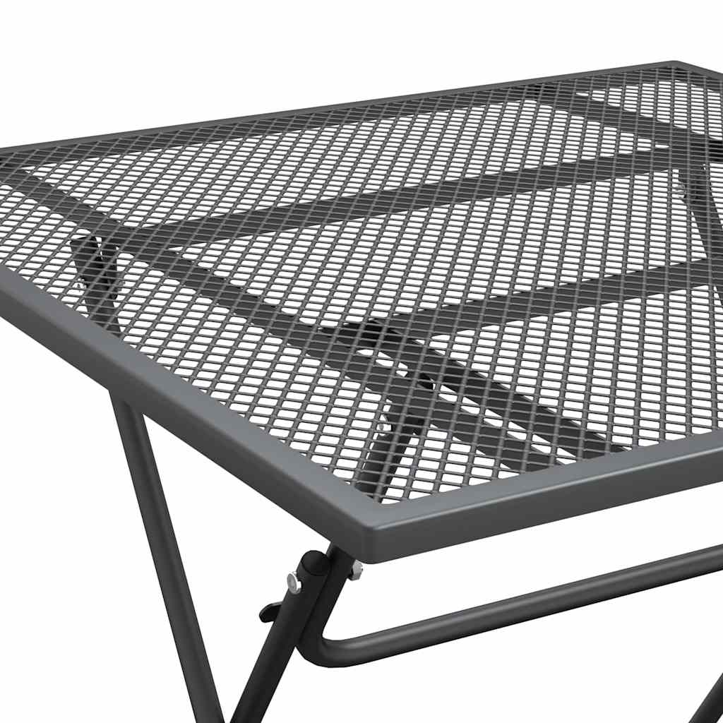 Patio Table 31.5"x31.5"x28.3" Expanded Metal Mesh Anthracite