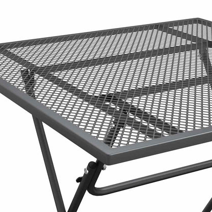 Patio Table 31.5"x31.5"x28.3" Expanded Metal Mesh Anthracite