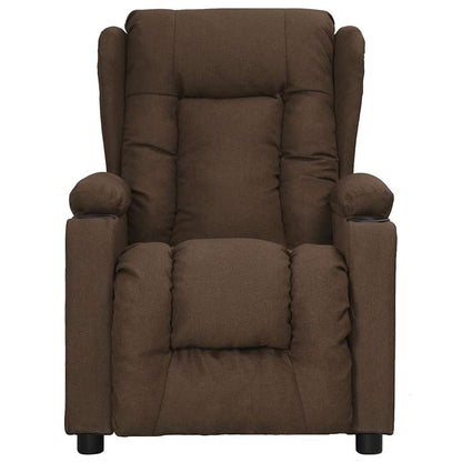 Recliner Chair Brown Fabric