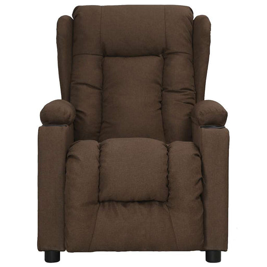 Recliner Chair Brown Fabric