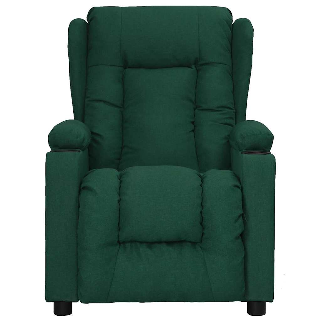 Recliner Chair Dark Green Fabric