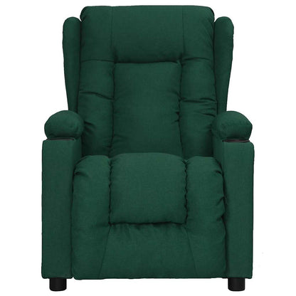 Recliner Chair Dark Green Fabric