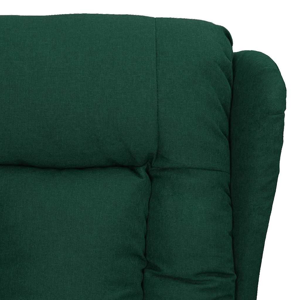 Recliner Chair Dark Green Fabric