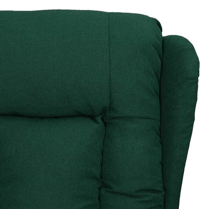 Recliner Chair Dark Green Fabric