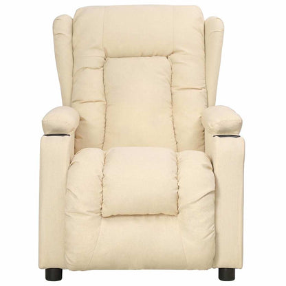 Recliner Chair Cream Fabric