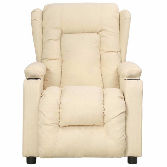 Recliner Chair Cream Fabric