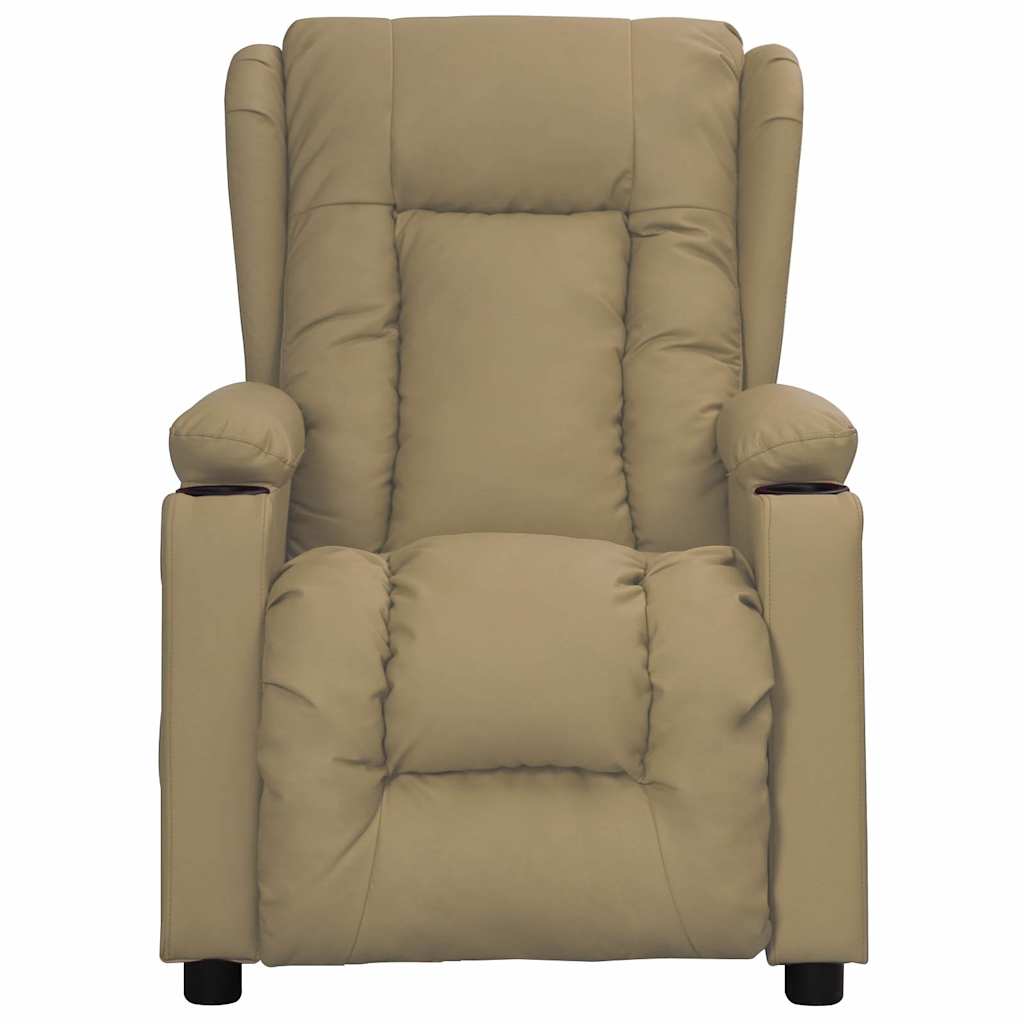 Recliner Chair Cappuccino Faux Leather